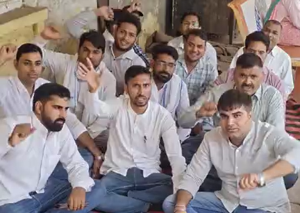 Revenue Staff Protest in Nadbai After Deadly Attack on Patwari and Girdawar