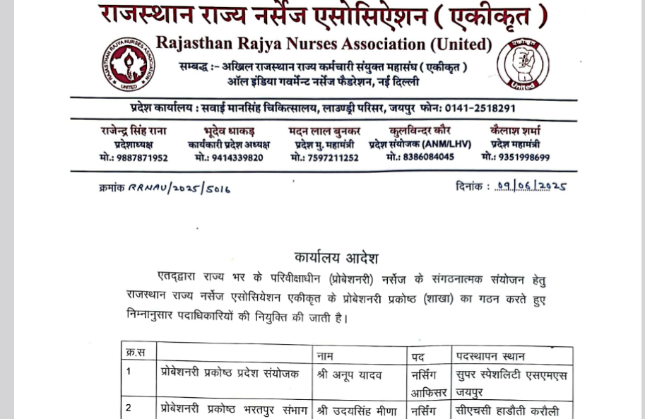 Uday Singh Meena Appointed Divisional Coordinator of RRNAU in Bharatpur Division