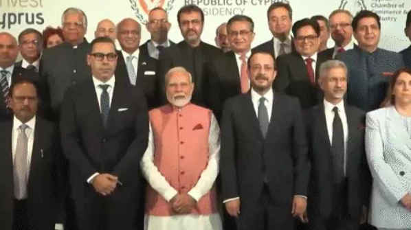 PM Modi Arrives in Cyprus: Warm Welcome, Strategic Talks, and Community Engagement