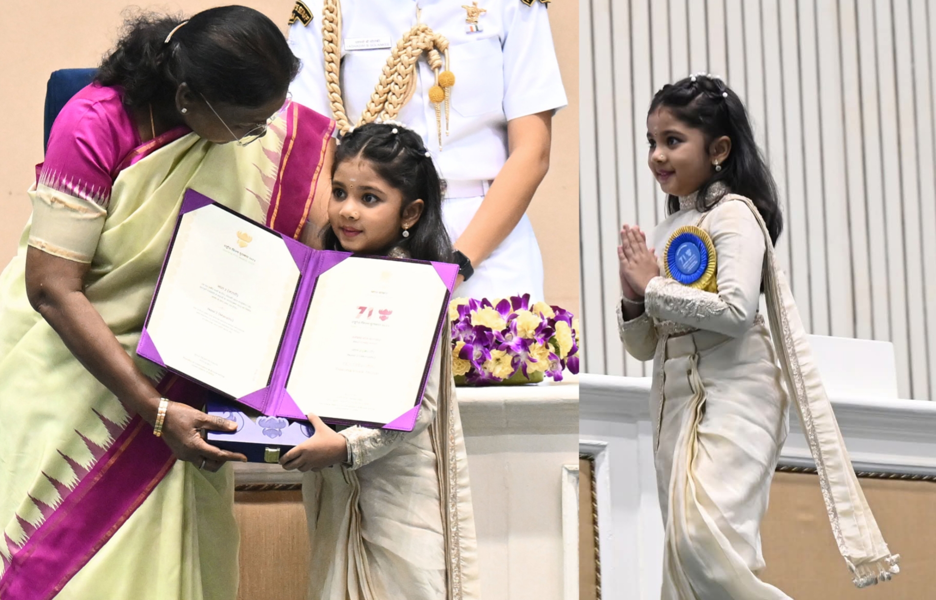 4 year old Treesha Thosar created a stir at the National Film Awards ceremony, becoming the Best Child Artist.