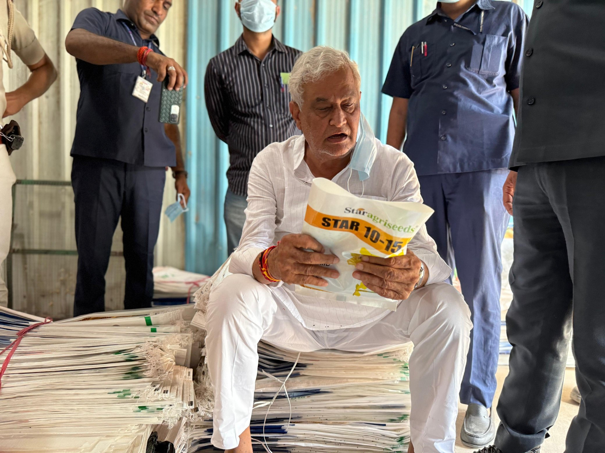 Dr. Kirodi Lal Meena conducted a surprise inspection of Star Agri Seeds Private Limited Company.