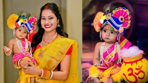 Manya Shree Dey’s first birthday, Manya is the daughter of Jyoti Shree Mahato and Manoj Dey.