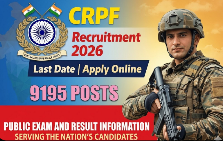 CRPF Constable Tradesman Recruitment 2026: 9195 Posts Notification Released, Apply Online from April 20