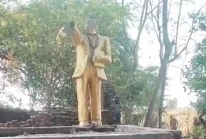 Ambedkar Statue Vandalized in Jhansi’s Karaguan Village, Locals Demand Swift Action Within 24 Hours