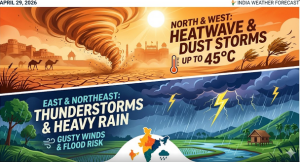 India Weather Forecast: Heatwave Relief in North as Heavy Rain Alerts Grip East and Northeast India