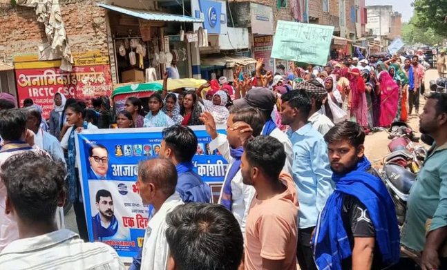 Protests Erupt in Jaunpur After Dr. B.R. Ambedkar Statue Vandalized