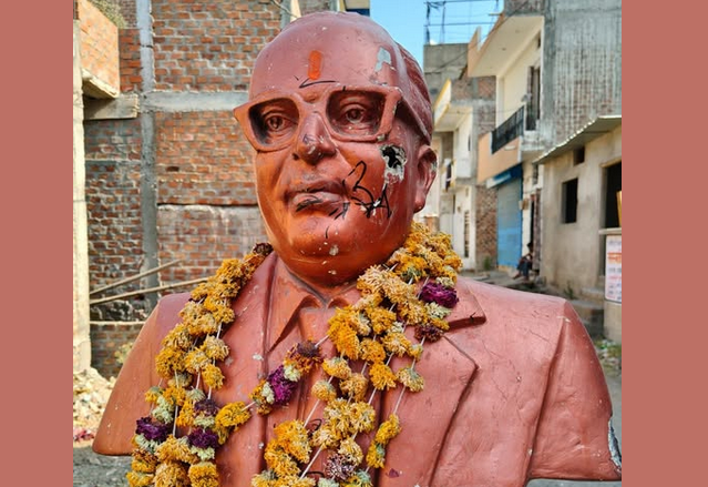 Indore Ambedkar Statue Vandalism Sparks Outrage in Sanwer