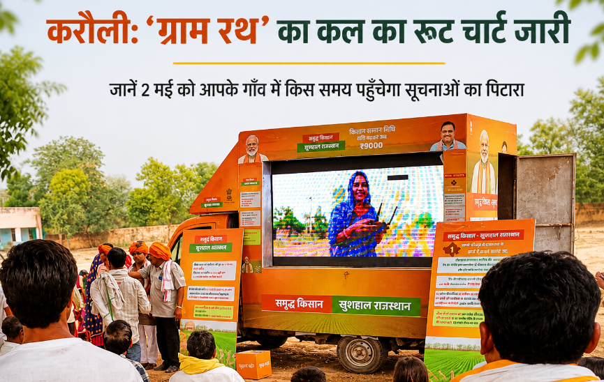 Karauli: ‘Gram Rath’ Schedule for May 2nd Announced; Mobile Awareness Units to Visit 22 Panchayats