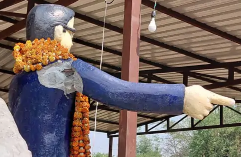 Protests Erupt After Dr. Ambedkar Statue Vandalized in Tikarwapar