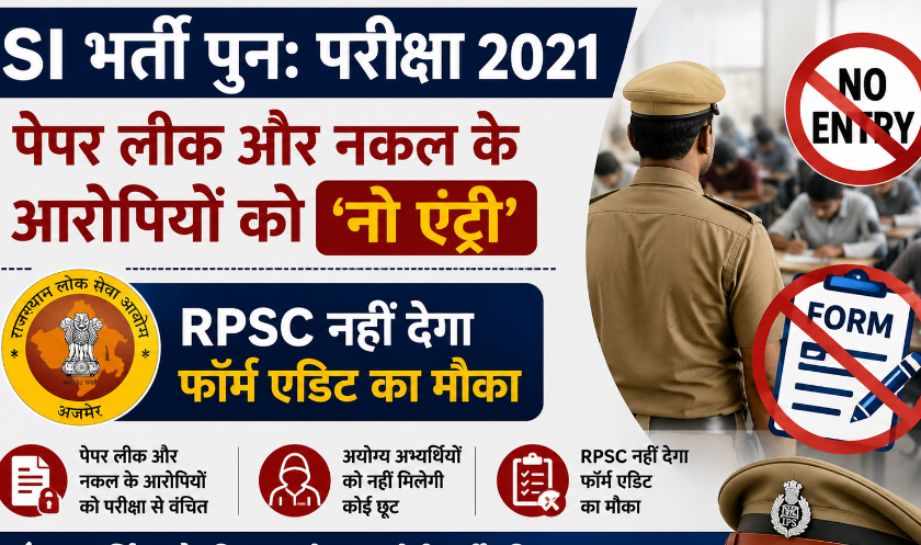 RPSC SI Exam 2021