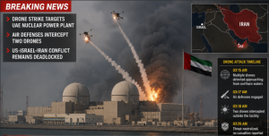 UAE Nuclear Plant Drone Strike AI Created Image