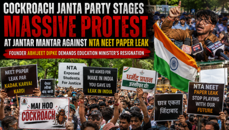 cockroach janata party protest